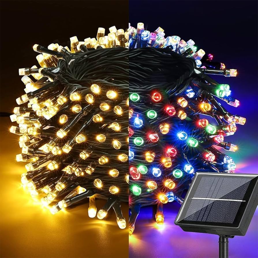 Luz solar arroz guirnalda 100led