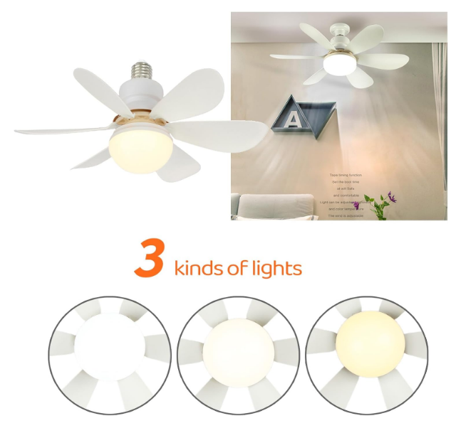 Ventilador de techo con luz LED