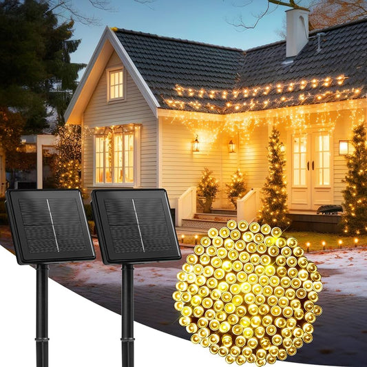 Luz solar arroz guirnalda 100led